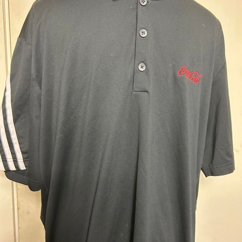 Coca-cola Men's Black and Grey Polo-shirts